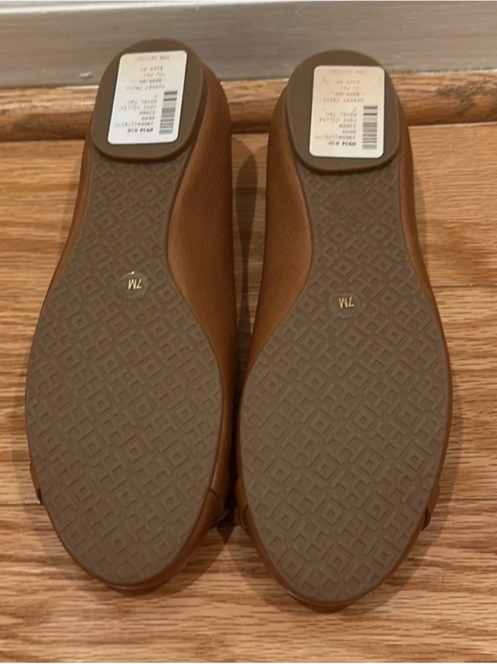Tory Burch Leather Logo Ballet Flats